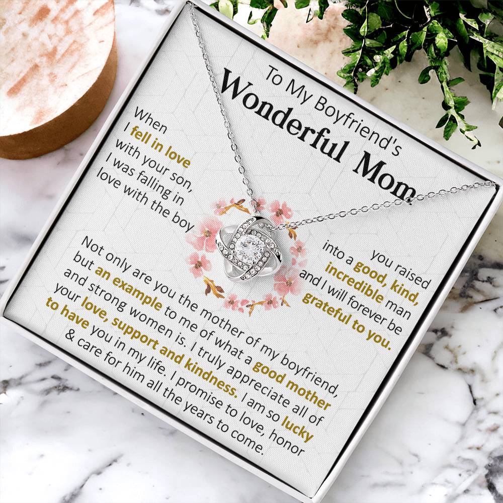 Gift For Boyfriend's Mom Forever Example Love Knot Necklace Love Knot Necklace