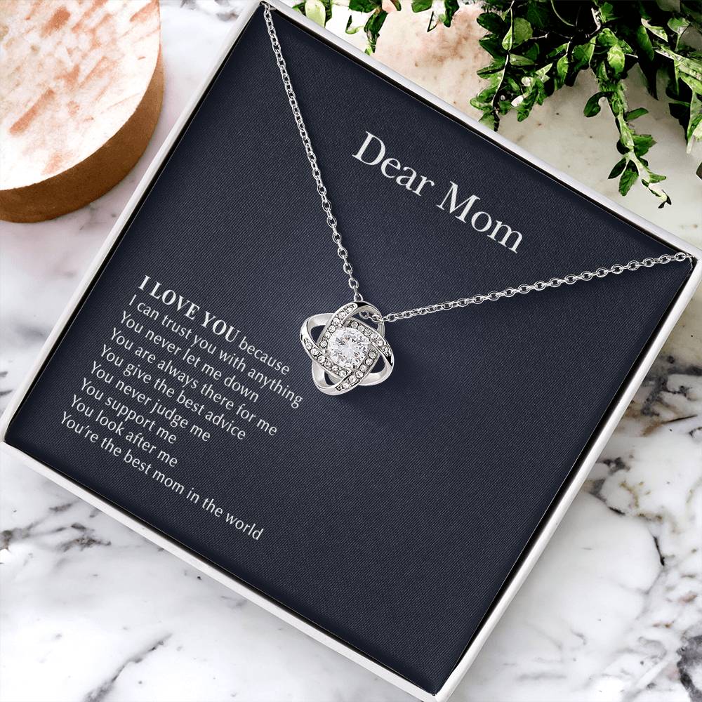 Always There For Me Love Knot Necklace