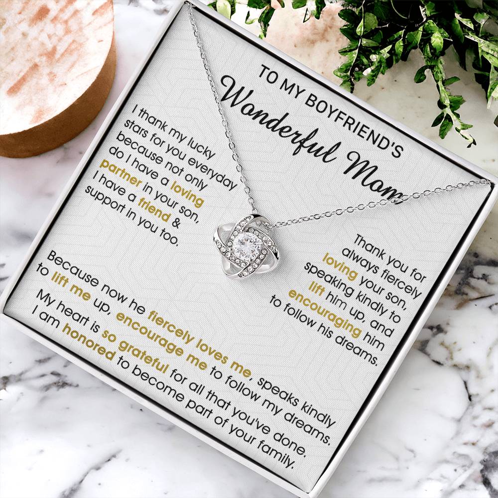 Gift For Boyfriend's Mom - His Dream - Love Knot Love Knot Necklace