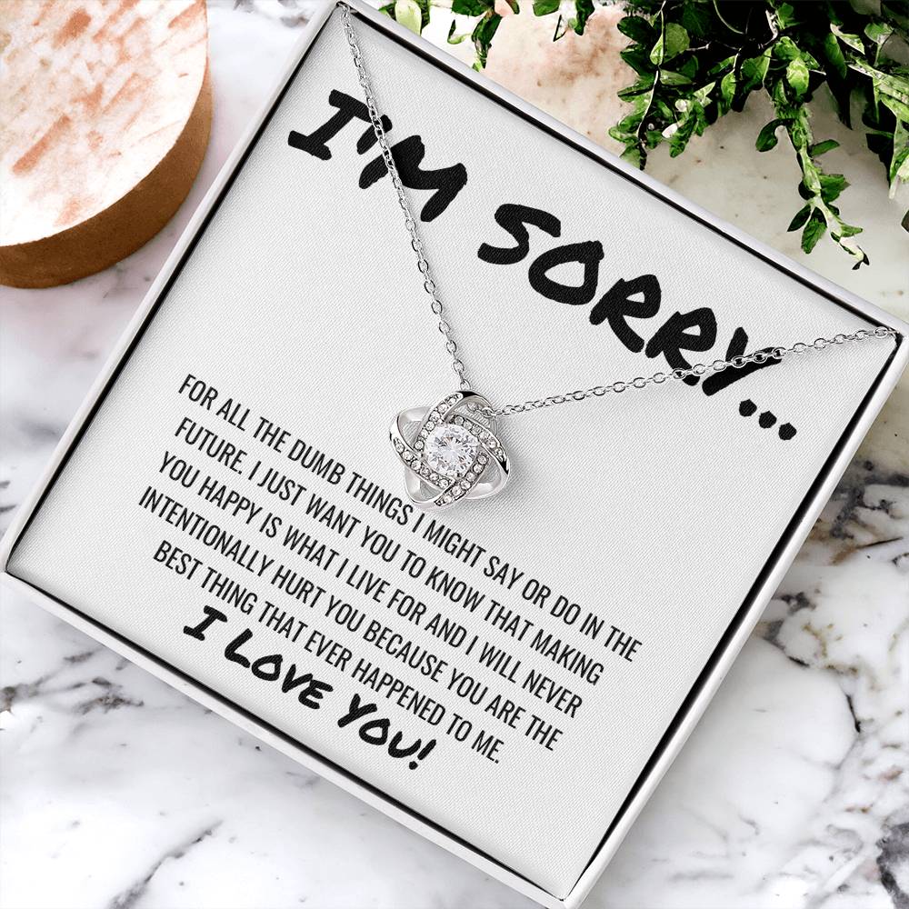 Best Thing That Happened To Me Necklace Love Knot Necklace