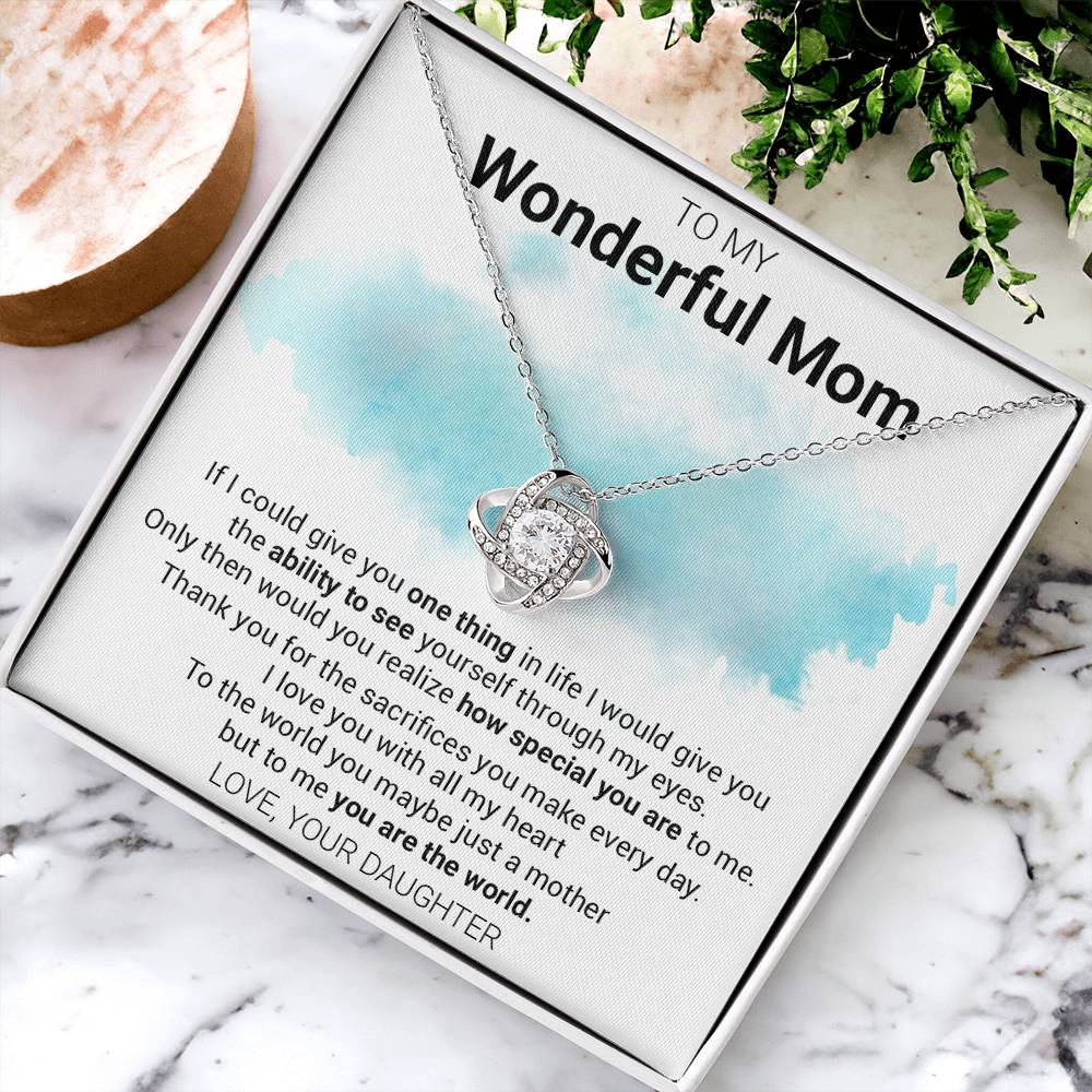 Gift For Mom - All My Heart - Love Knot Love Knot Necklace