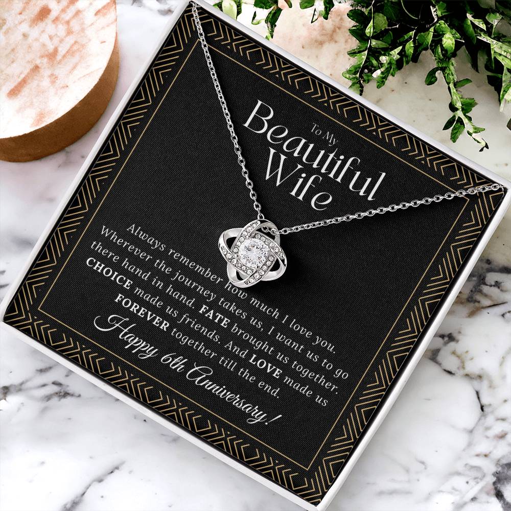 6 Year Anniversary Gift For Wife 6 Year Anniversary Gifts 6 Year Wedding Anniversary Gift Ideas 6Th Wedding Anniversary Gift F Love Knot Necklace