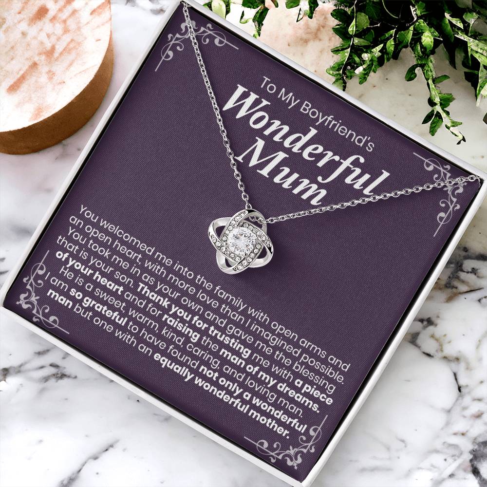To My Boyfriend's Wonderful Mum - The Love Knot Necklace 1 Love Knot Necklace