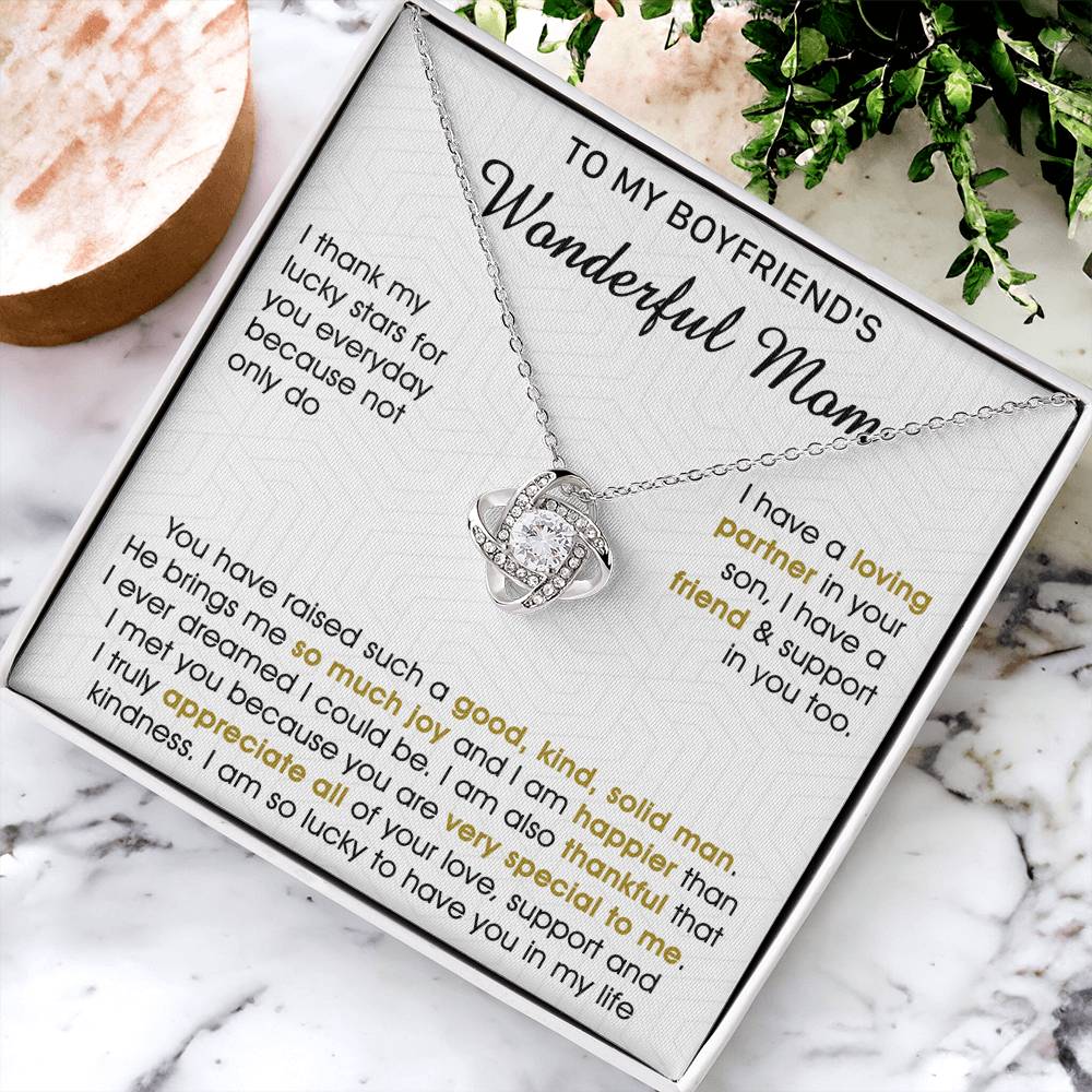 Gift For Boyfriend's Mom - All Of Your Love - Love Knot Love Knot Necklace