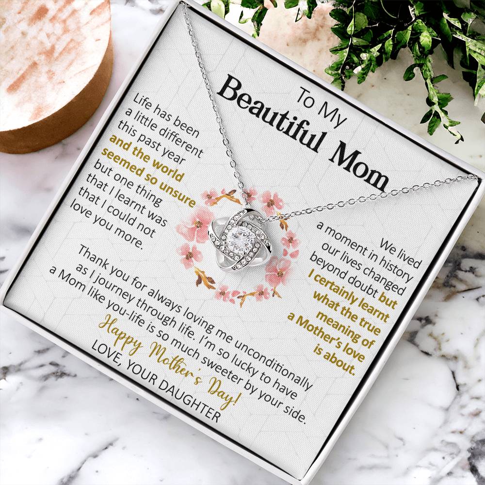 Gift For Mom - True Meaning - Love Knot Love Knot Necklace