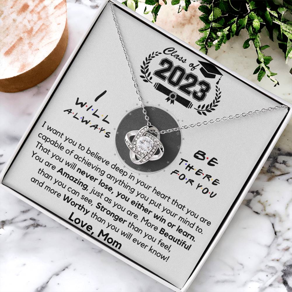 Class Of 2023 Graduation Gift Necklace Fr Love Knot Necklace