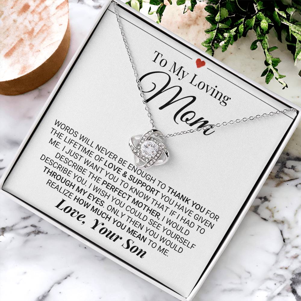 Heartfelt Mother's Day Gift For Mom Love Knot Necklace 10