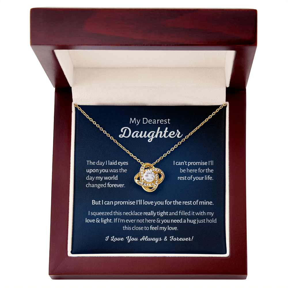 To My Dearest Daughter - Love Knot Necklace