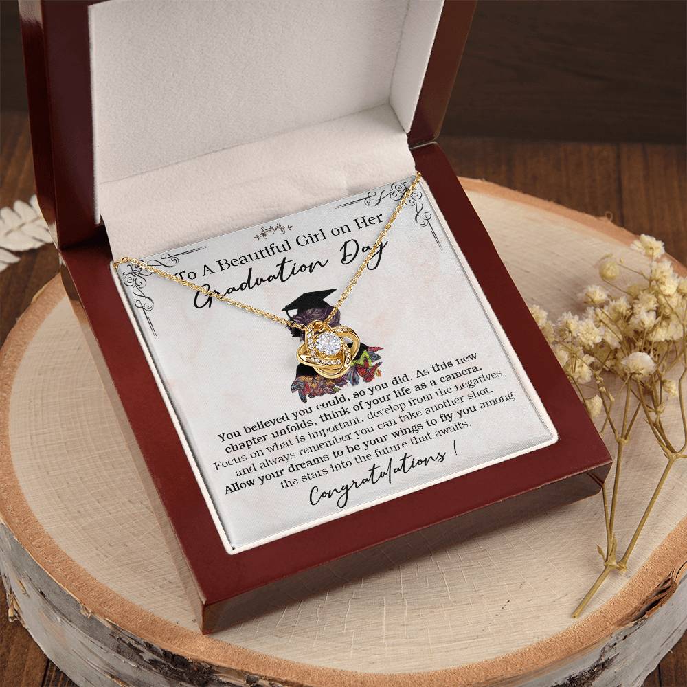Graduation Gift For Her High School College Graduation Daughter Graduation Jewelry Gift Love Knot Necklace