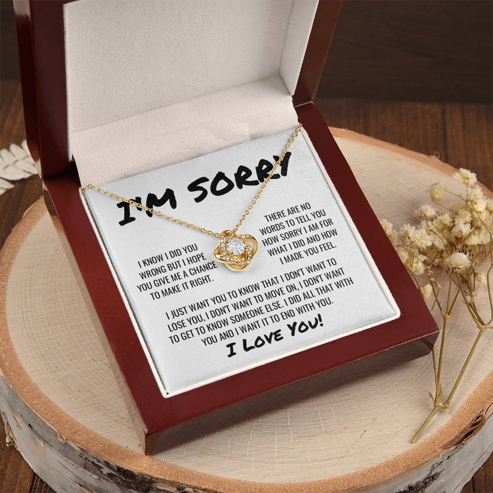 Sorry Apology 1 - Love Knot Necklace