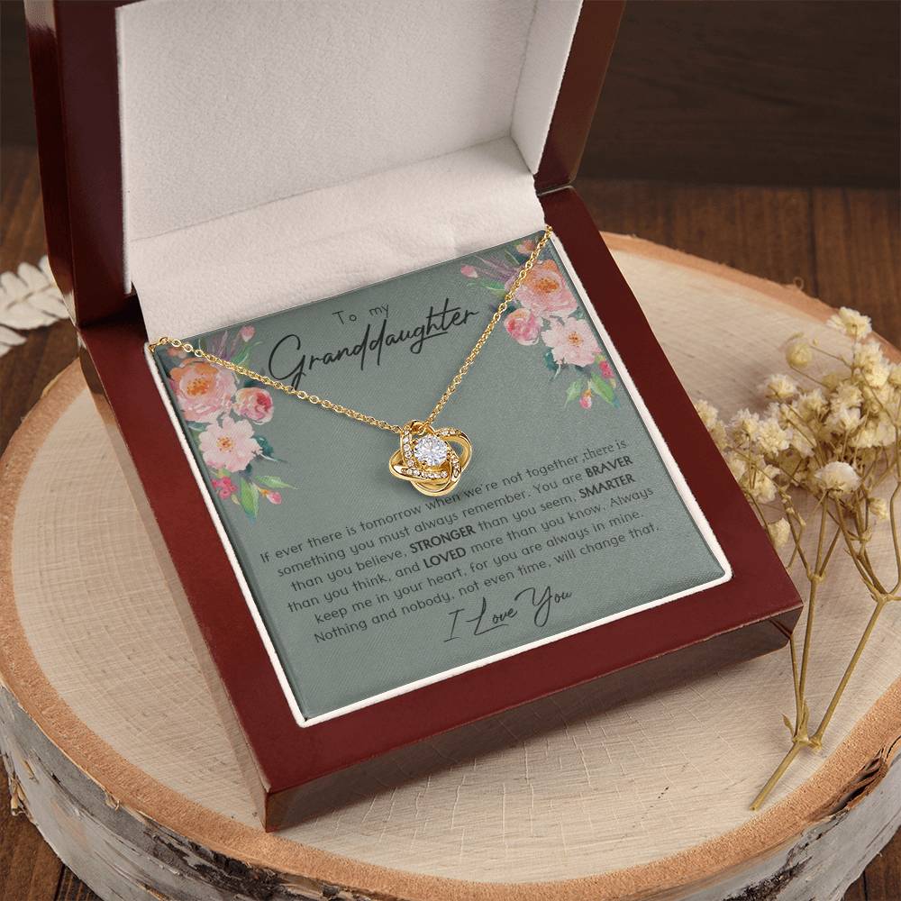 Granddaughter Gift From Grandparents Granddaughter Necklace From Grandma Love Knot Necklace