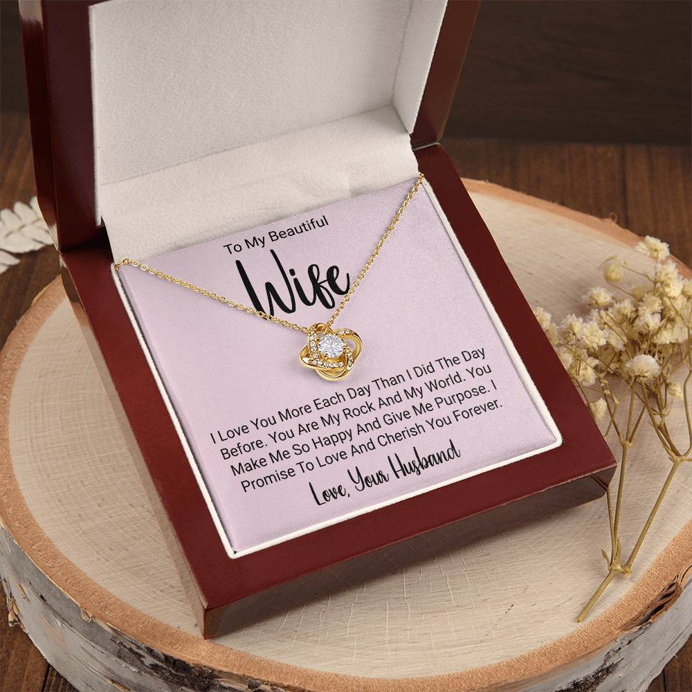 Love Knot Necklace - Gift For Wife Love Knot Necklace