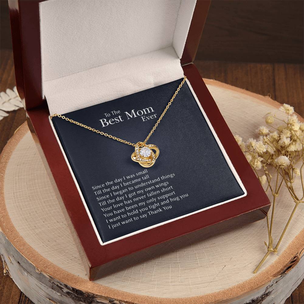 Thank You Love Knot Necklace
