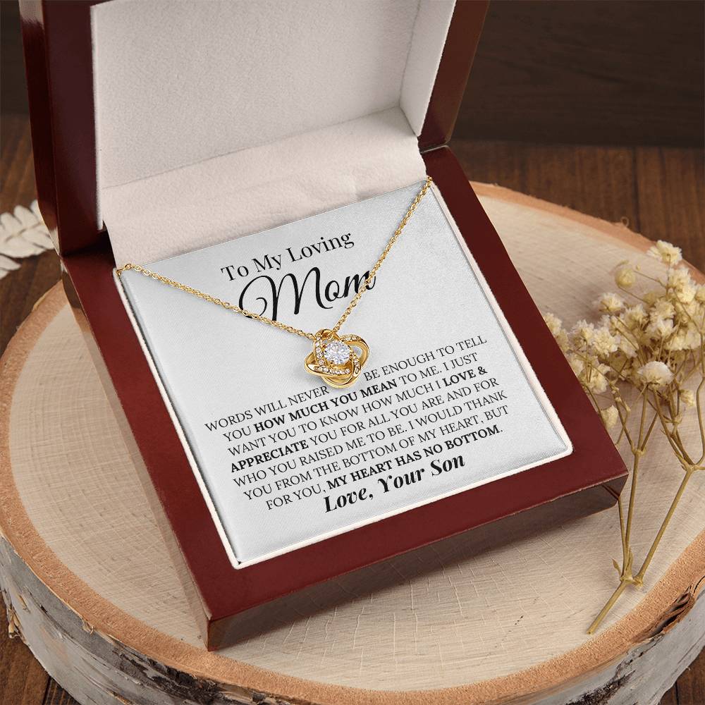 Heartfelt Mother's Day Gift For Mom Love Knot Necklace 4