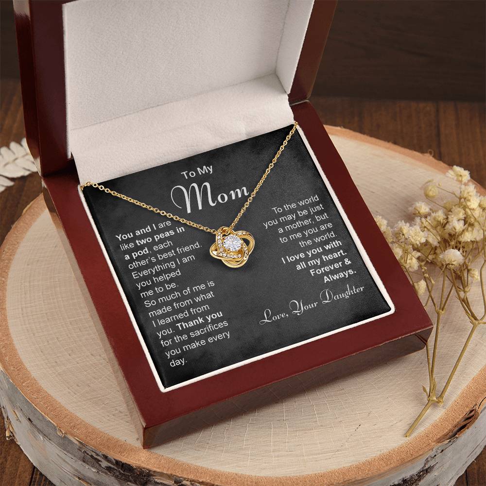 To My Mom The Love Knot Necklace Love Knot Necklace
