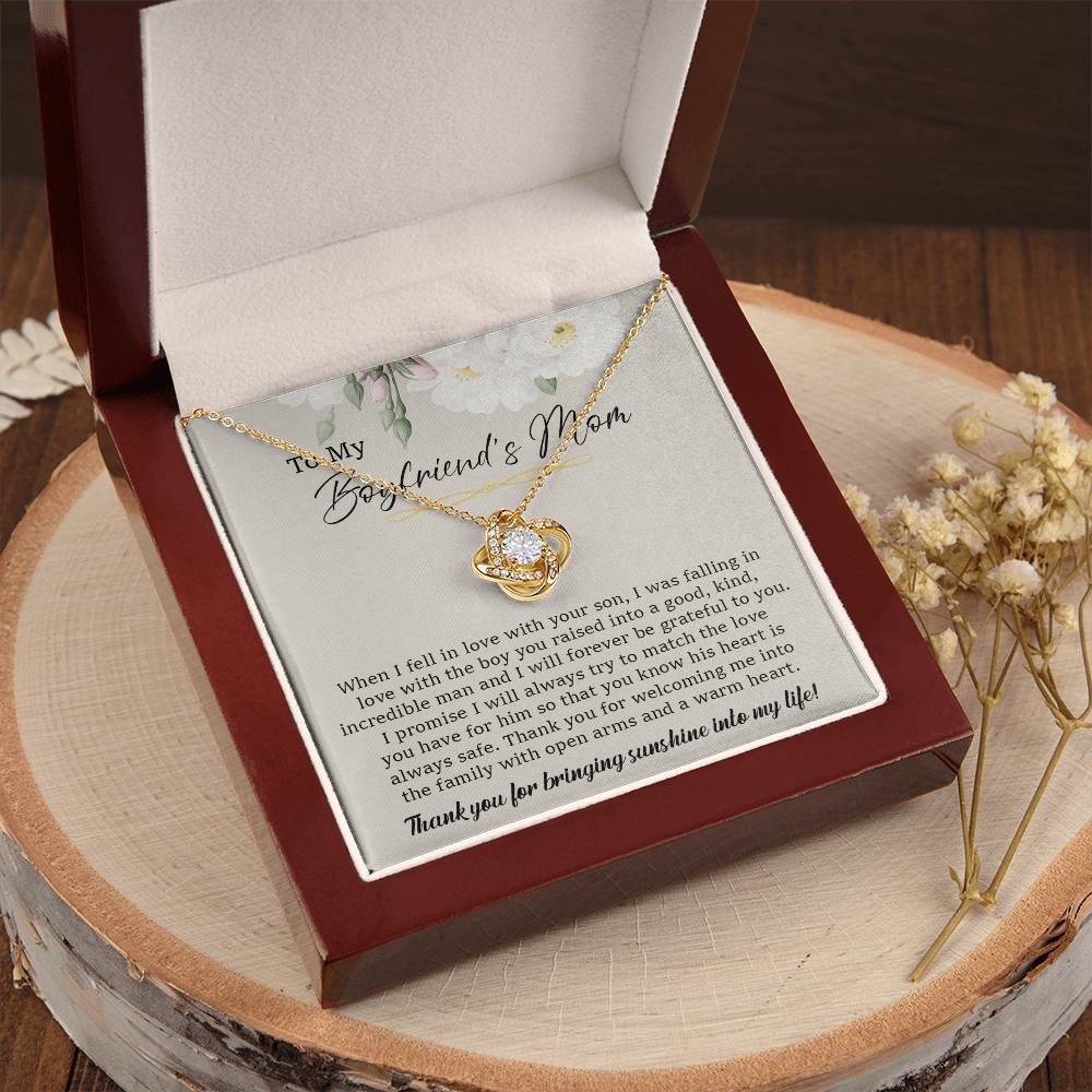 To My Boyfriend's Mom Necklace Gift For Boyfriend Mom Boyfriends Mom Mothers Day Gift Birthday Gift Boyfriend's Mom Love Knot Necklace