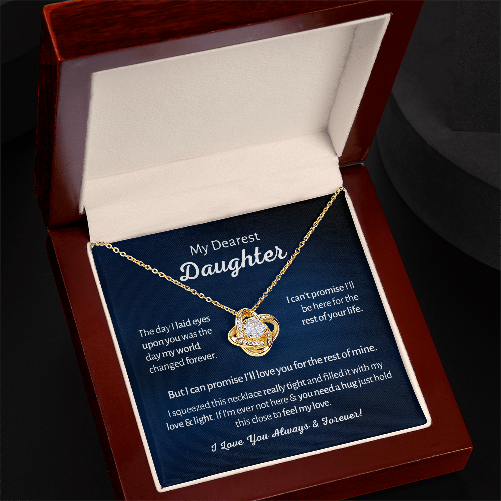 To My Dearest Daughter - Love Knot Necklace