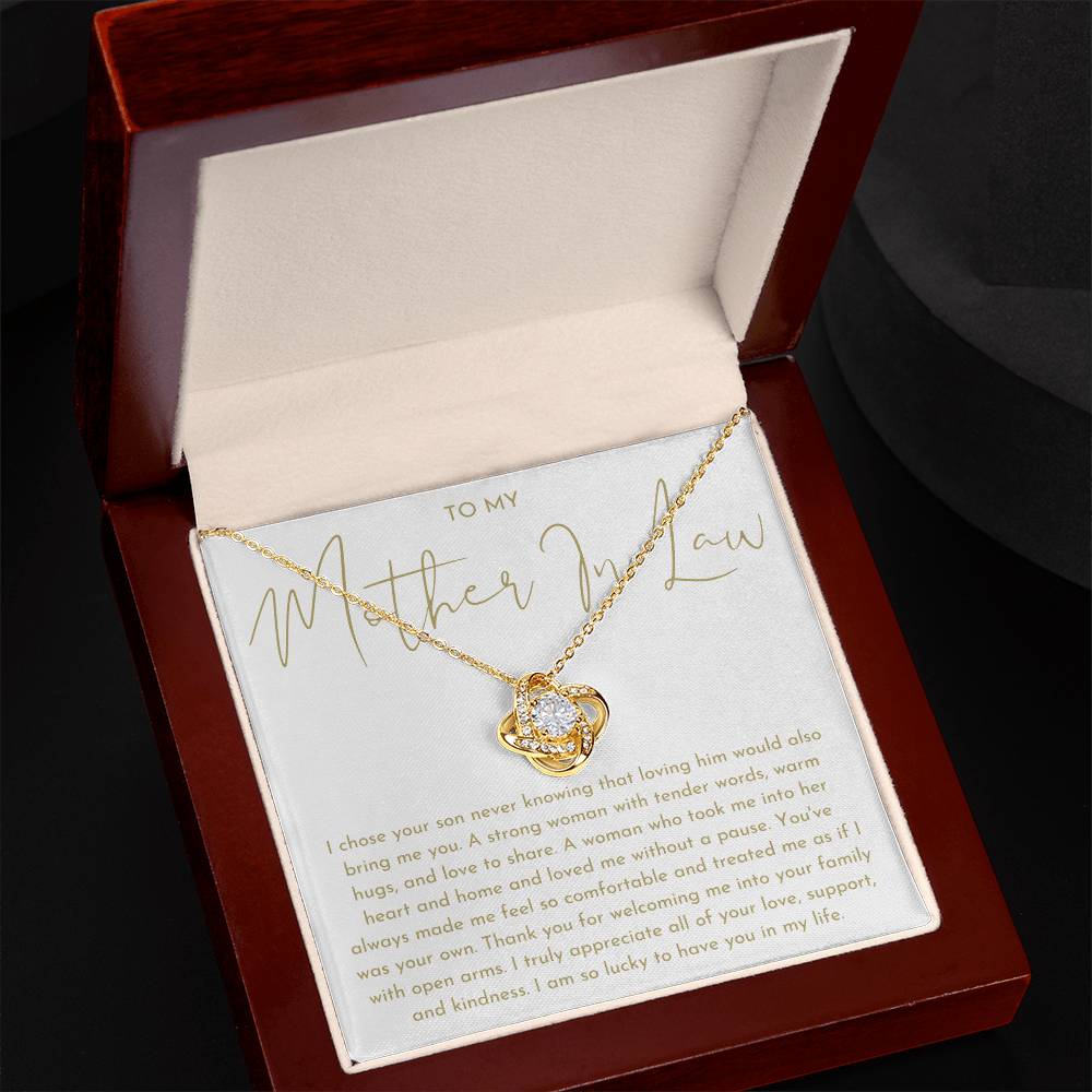 Mother In Law Wedding Gift - Love Knot Necklace Love Knot Necklace