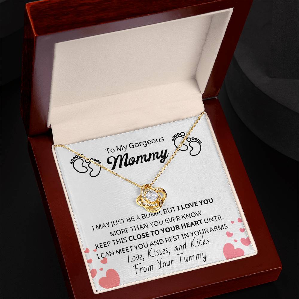 Gift for a mother to be - Gift for a pregnant women - Gift from baby - For mother -  gift for pregnant - Love Knot Necklace