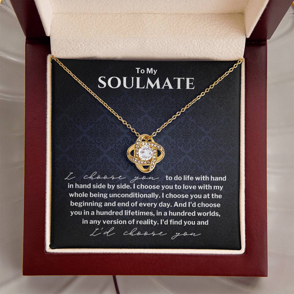 Soulmate - I Choose  Love Knot Necklace