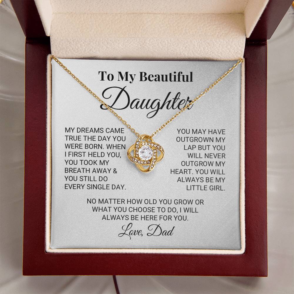 My Little Girl Daughter 1 Love Knot Necklace