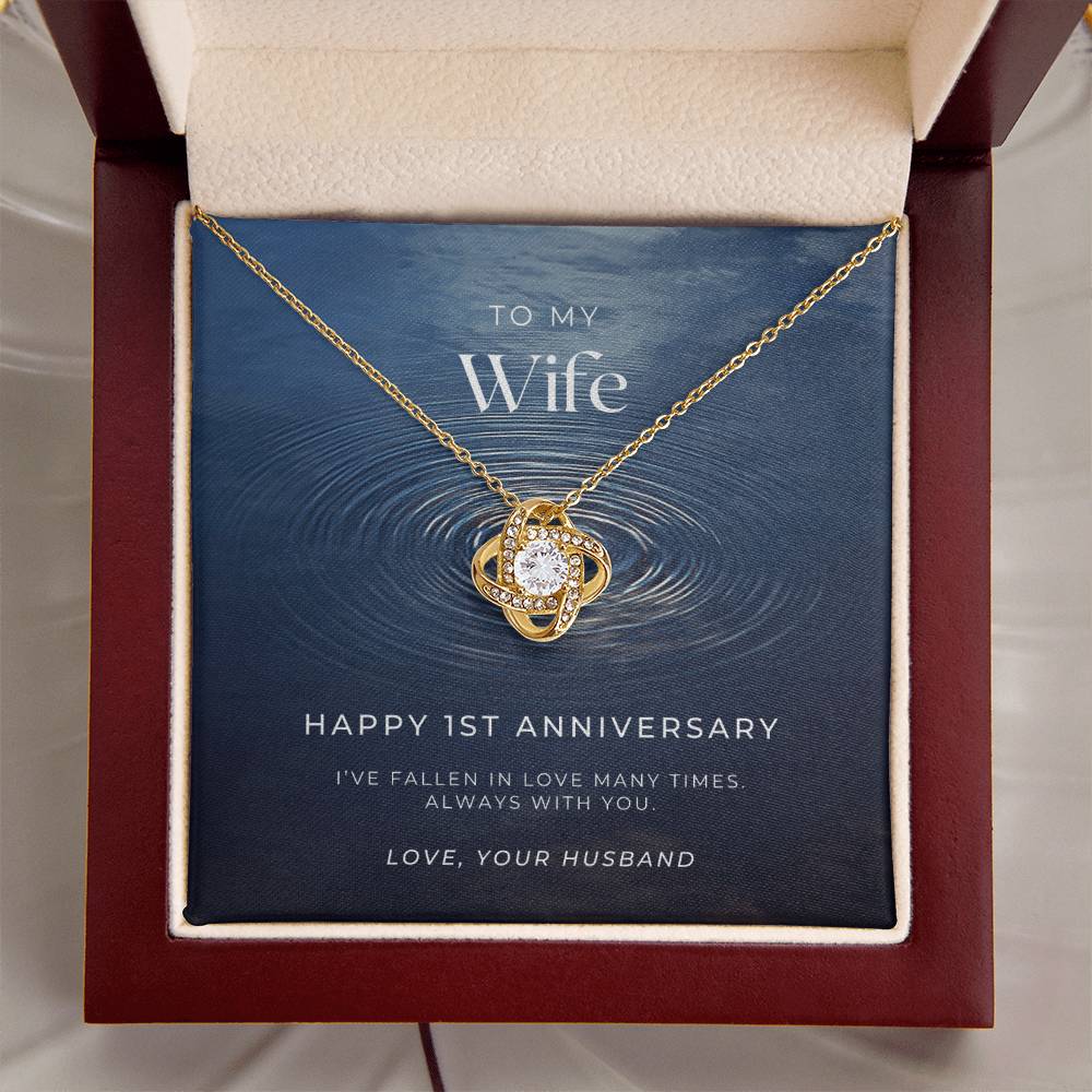 1 Year Anniversary Gift For Wife 1 Year Anniversary Gifts 1 Year Wedding Anniversary Gift Ideas 1St Wedding Anniversary Gift F(4) Love Knot Necklace
