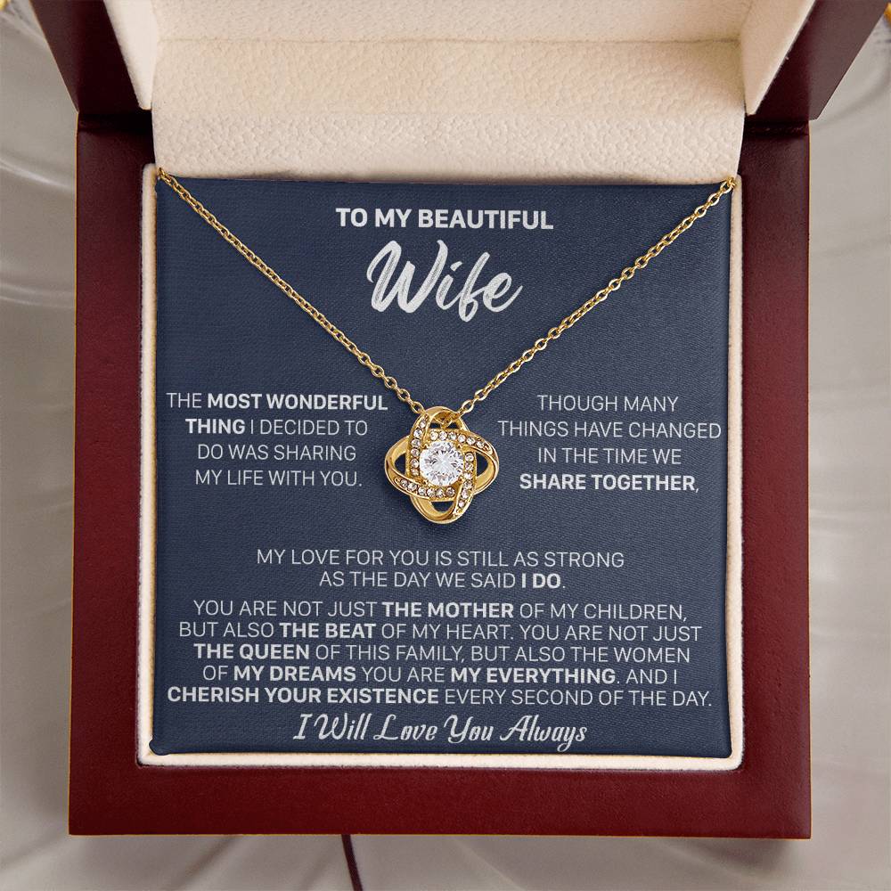 Gift For Wife - Lux I Do The Mother Love Knot Necklace Love Knot Necklace