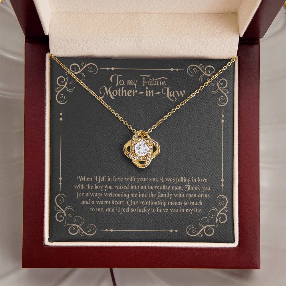 To My Future Mother In Law Love Knot Necklace