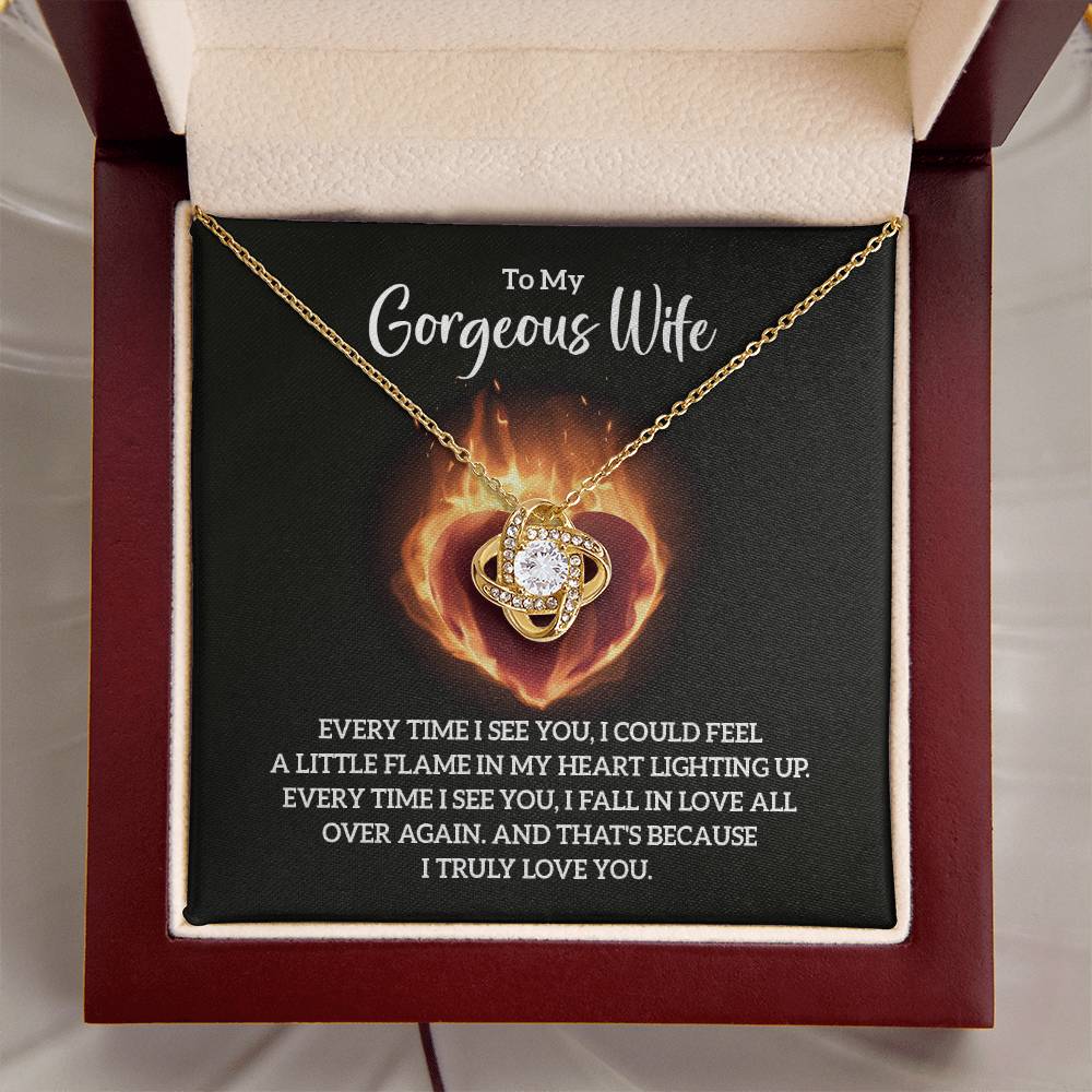 To My Wife Necklace Anniversary Gift For Wife Gift For Wife Wife Necklace Wife Birthday Gift Valentines Day Gift For Wife Love Knot Necklace