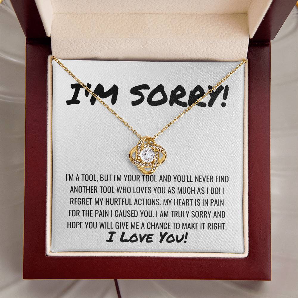 Sorry Apology Necklace 5 Love Knot Necklace
