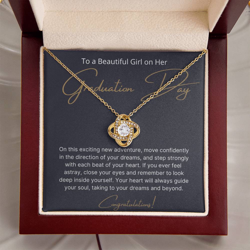 Gift For Girls On Graduation  Love Knot Necklace