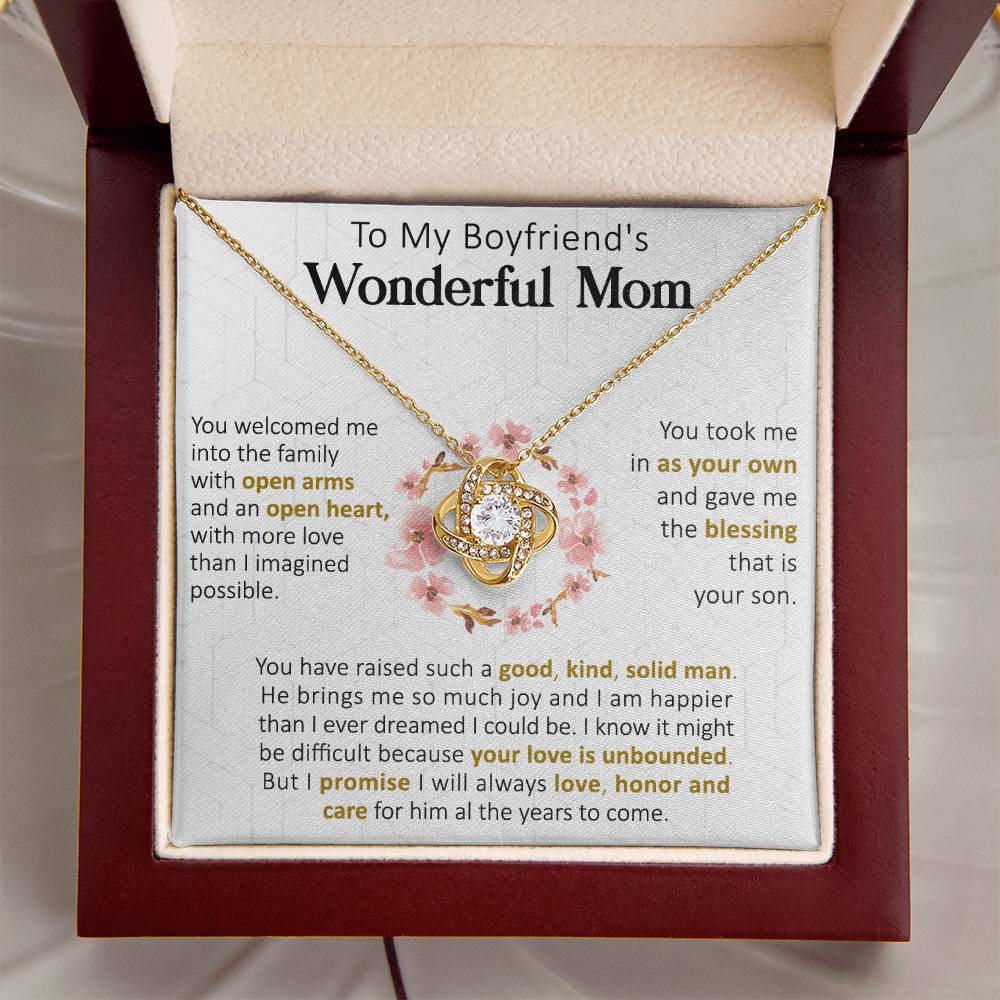 Gift For Boyfriend's Mom Welcomed Solid Man Love Knot Necklace Love Knot Necklace
