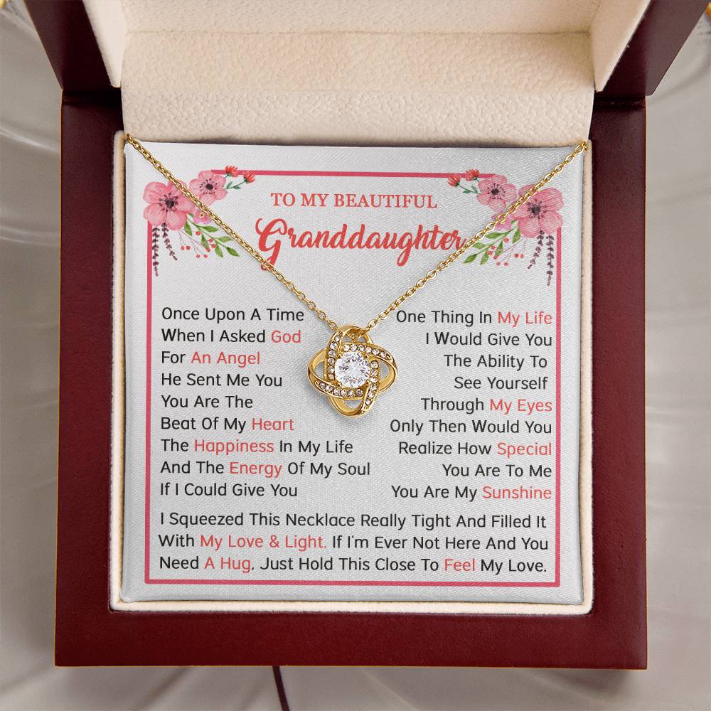 To Granddaughter Love Knot Necklace Love Knot Necklace