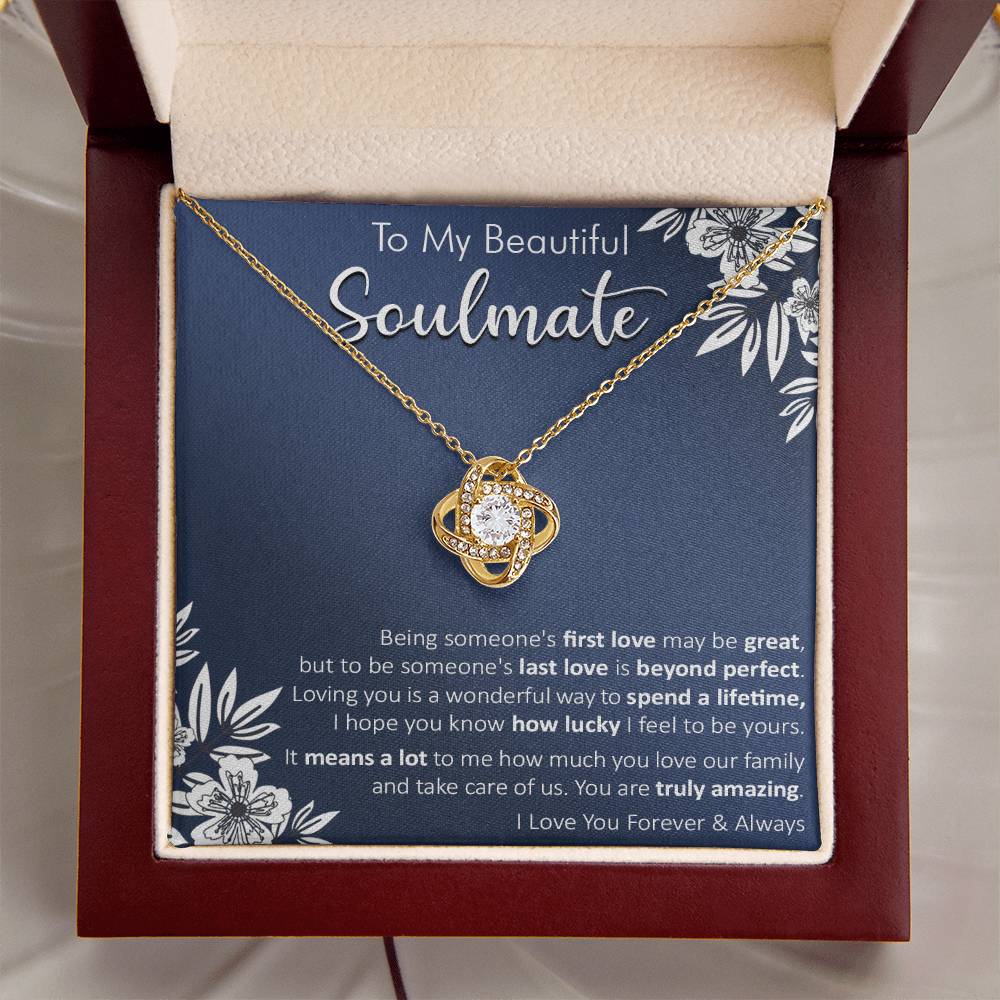 Gift For Your Soulmate - Take Care - Love Knot Love Knot Necklace