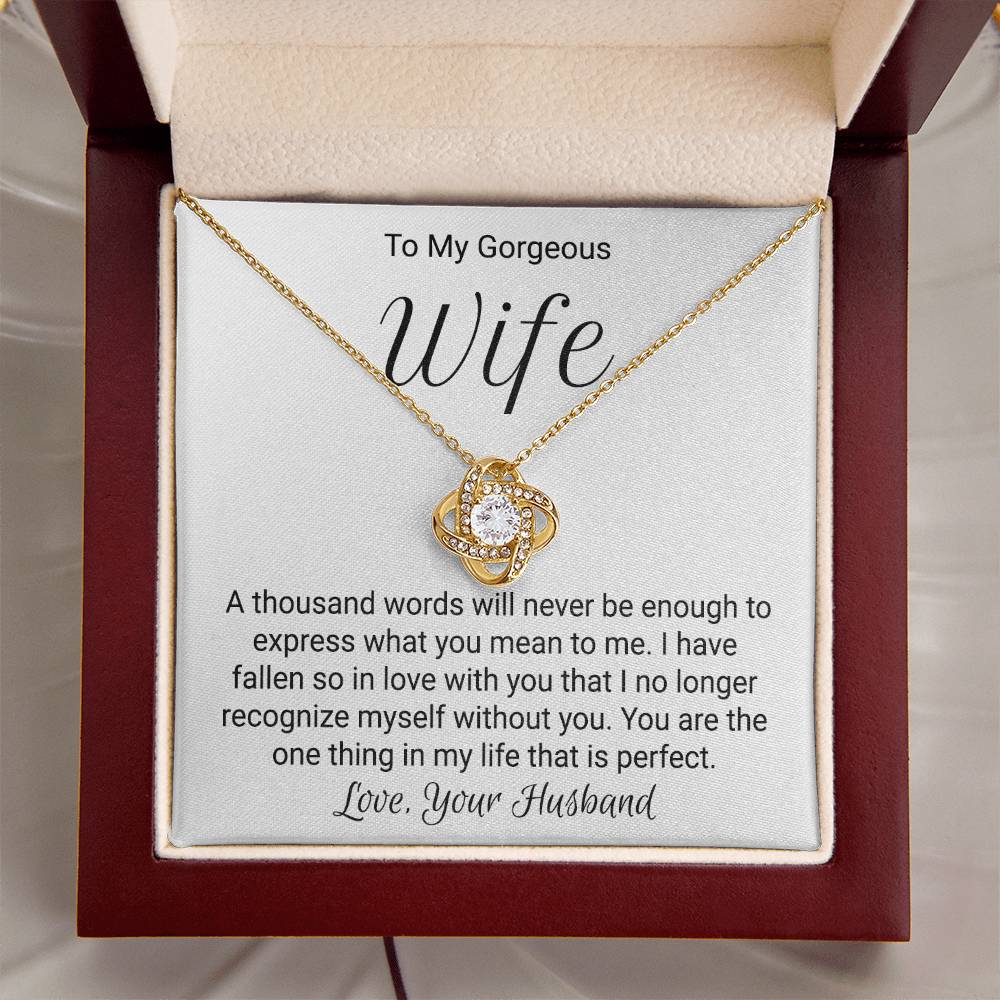 Special Gift For Wife - Love Knot Necklace Love Knot Necklace