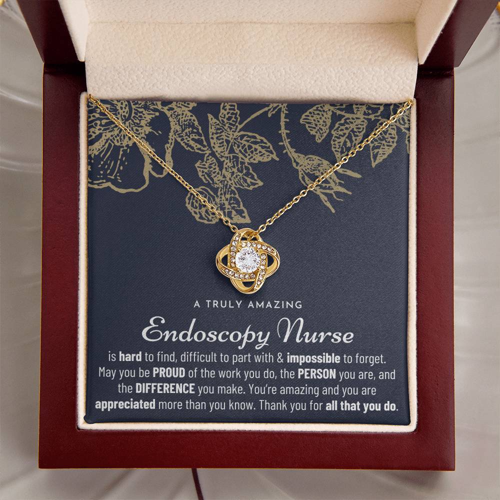 Gift For Endoscopy Nurse Endoscopy Nurse Gift Endoscopy Nurse Appreciation Gift Love Knot Necklace