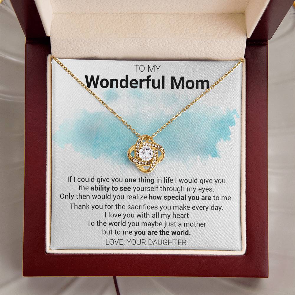 Gift For Mom - All My Heart - Love Knot Love Knot Necklace