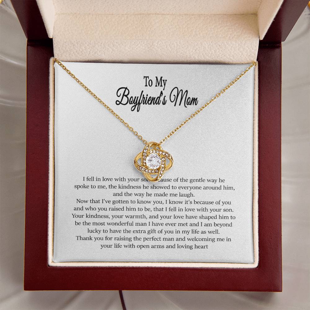 To My Boyfriend's Mom Boyfriend's Mom Gift To My Boyfriends Mom Gift Mother's Day Gift Birthday  Love Knot Necklace
