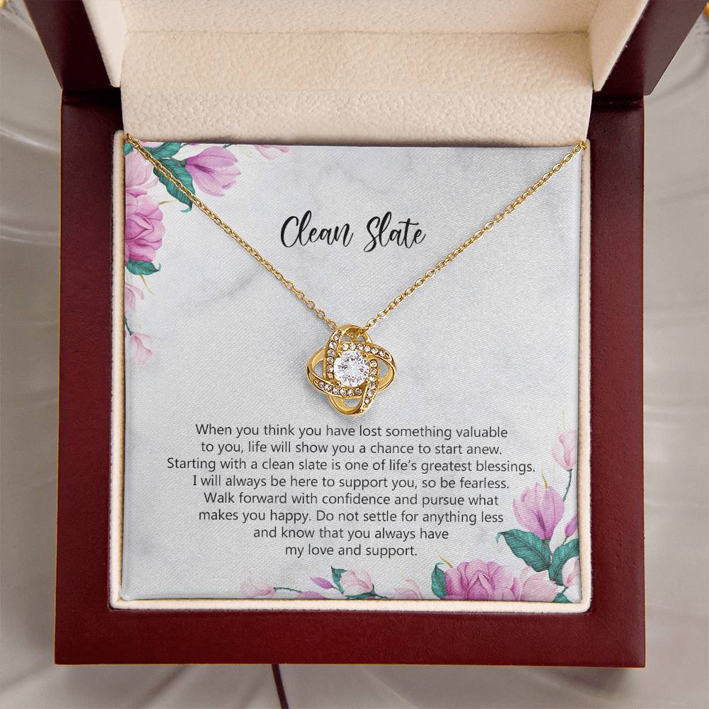 Starting Over Gift Breakup Necklace Divorcee Gift Idea New Beginnings Gift Cheer Up Gift Bad Breakup Gift Newly Single Gift  Love Knot Necklace