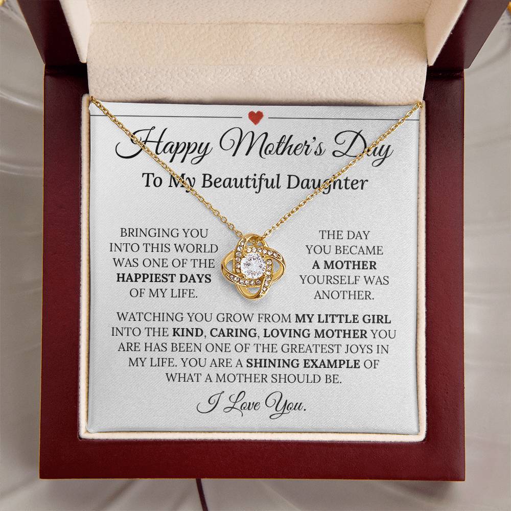 Heartfelt Mother's Day Gift For Daughter 1 Love Knot Necklace