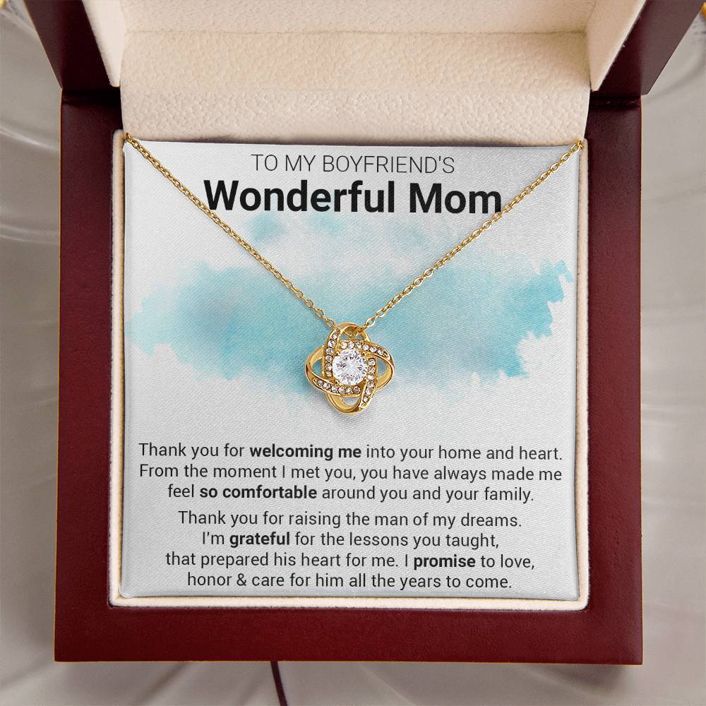Gift For Boyfriend's Mom Comfortable Prepared Love Knot Necklace Love Knot Necklace