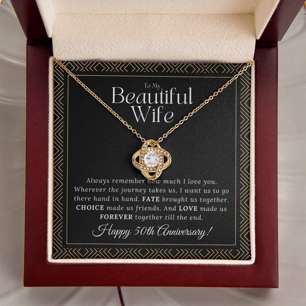 50 Year Anniversary Gift For Wife 50 Year Anniversary Gifts 50 Year Wedding Anniversary Gift Ideas 50Th Wedding Anniversary Gift F Love Knot Necklace