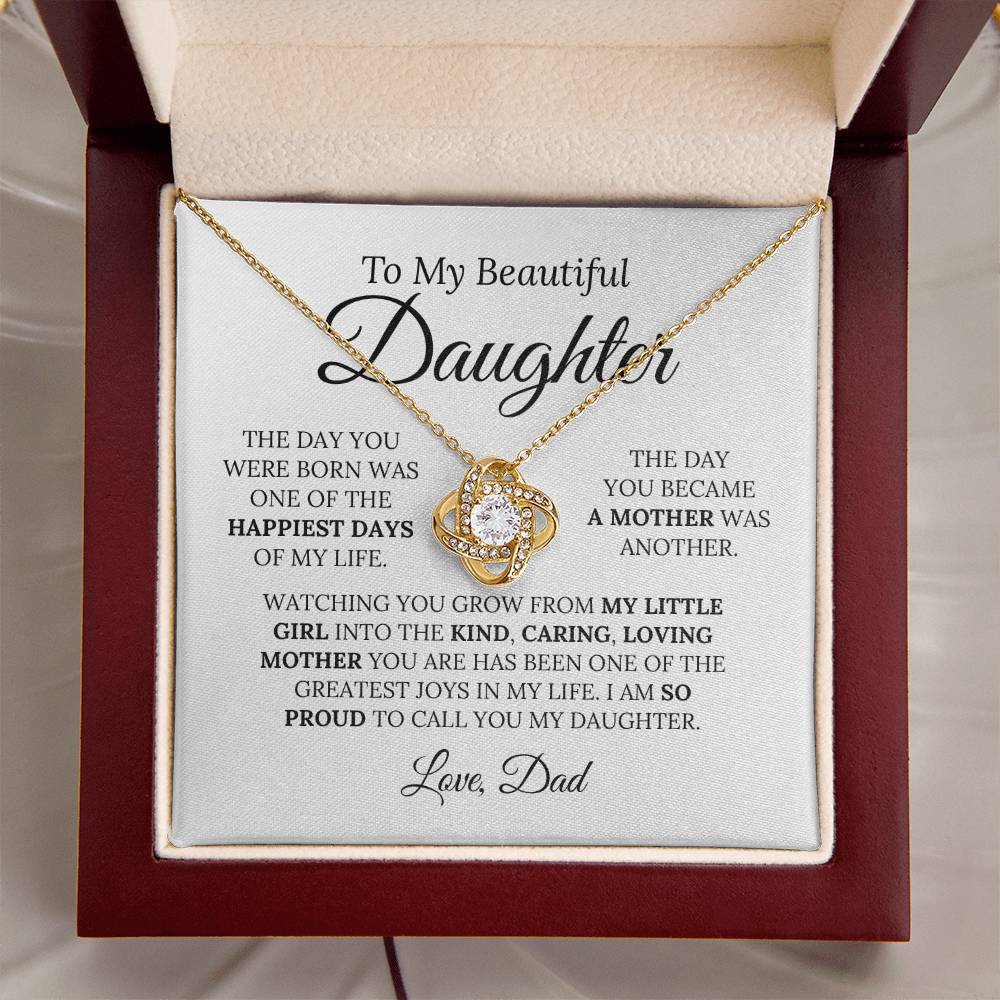 Heartfelt Mother's Day Gift For Daughter v2 Love Knot Necklace