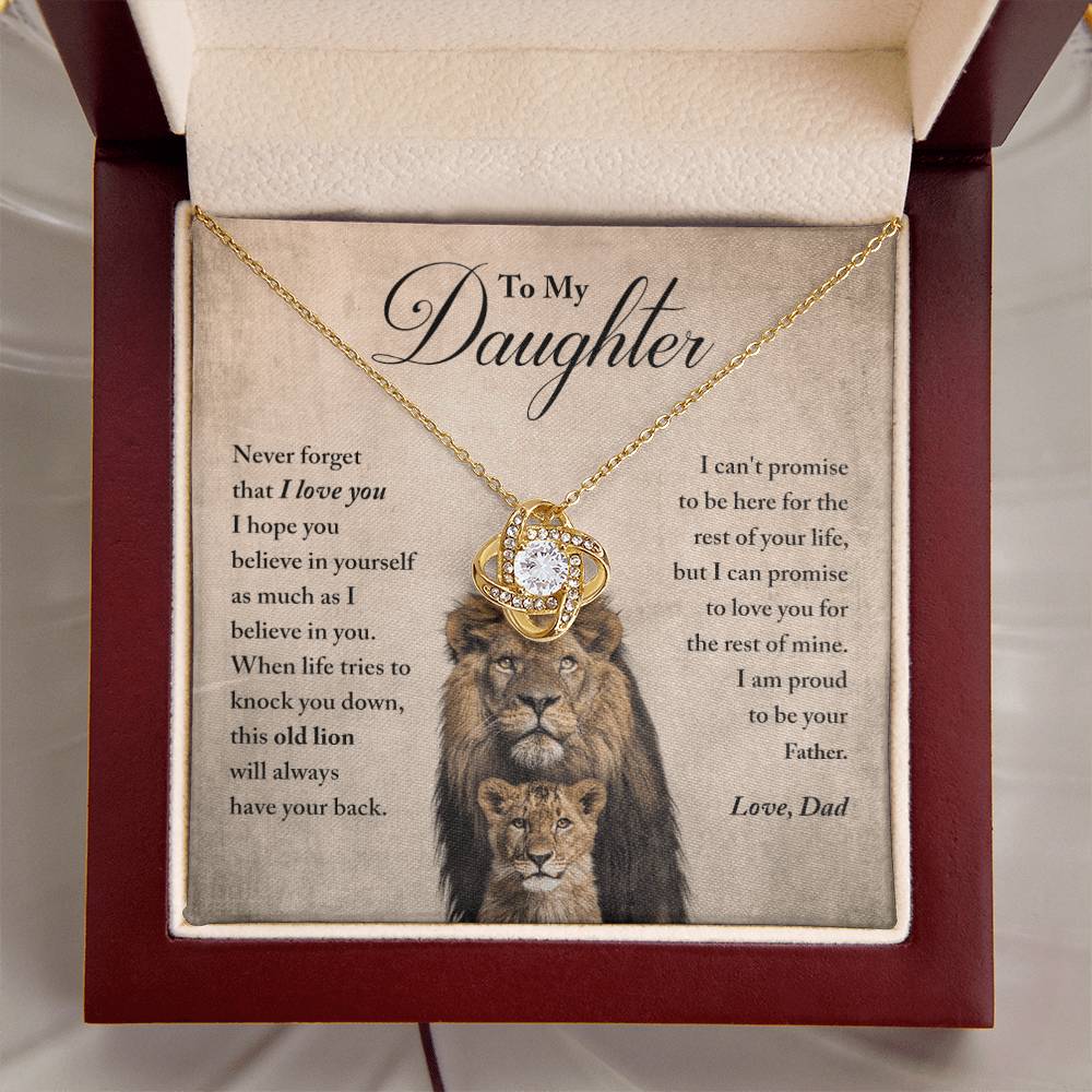 Daughter - Believe In Yourself - Ne Love Knot Necklace