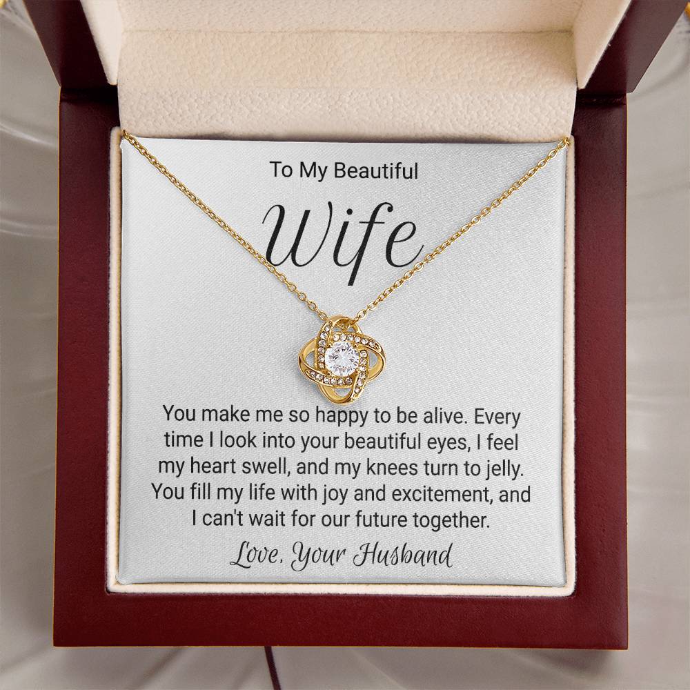 Romantic Gift For W Love Knot Necklace
