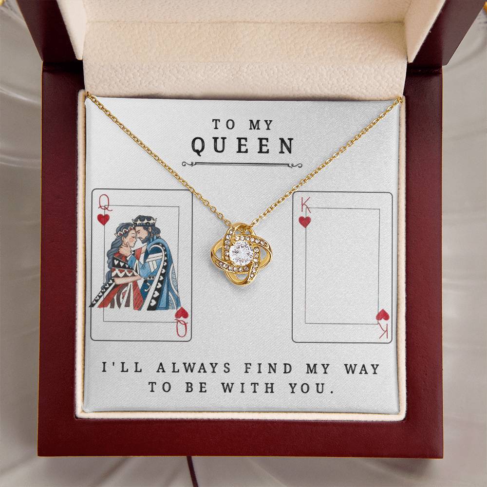I'll Always Find My Way To Be With  Love Knot Necklace