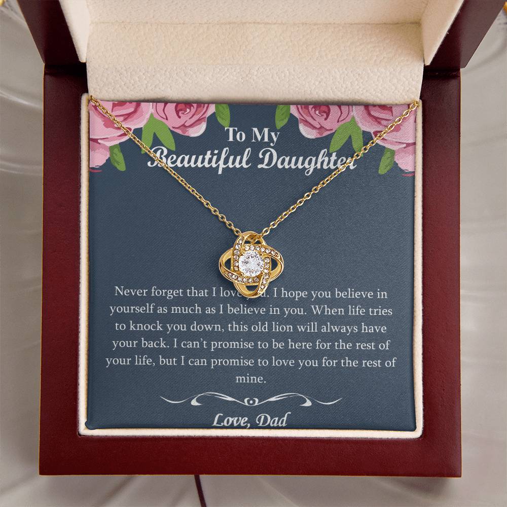 The Best Gift For Your Daughter -  - Dad To Daughter Necklace Jewelry Gift Love Dad To Dau Love Knot Necklace