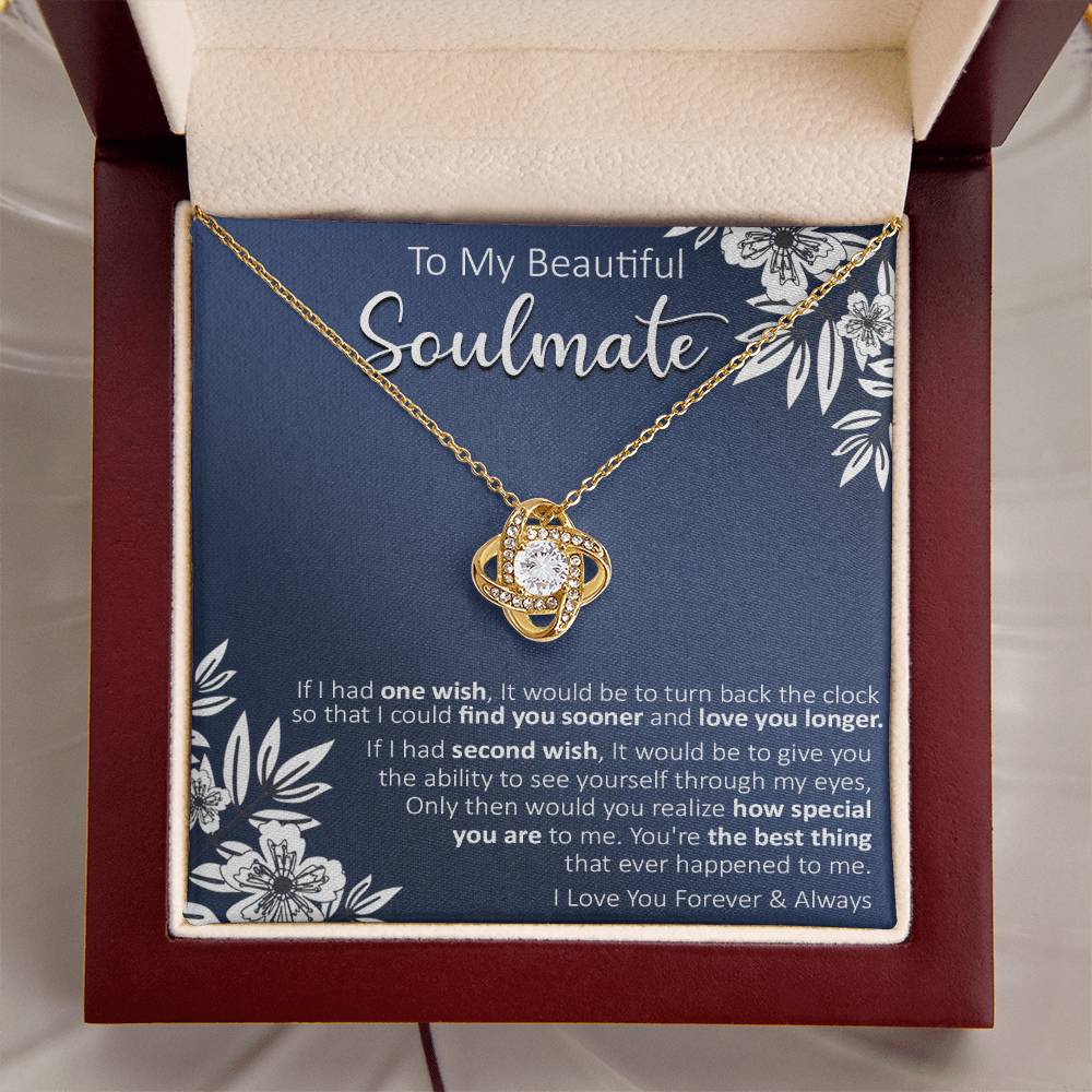Gift For Your Soulmate - Love U Longer - Love Knot Love Knot Necklace