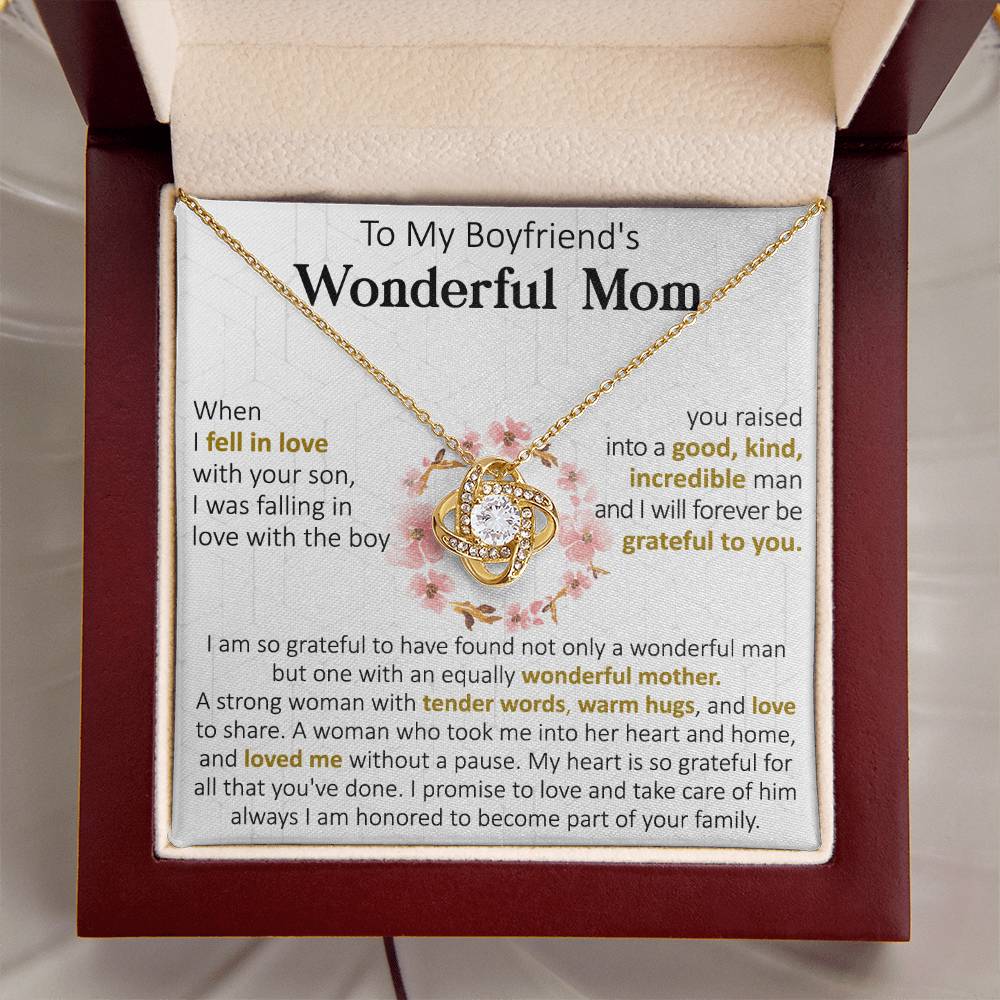 Gift For Boyfriend's Mom Forever Strong Women Love Knot Necklace Love Knot Necklace