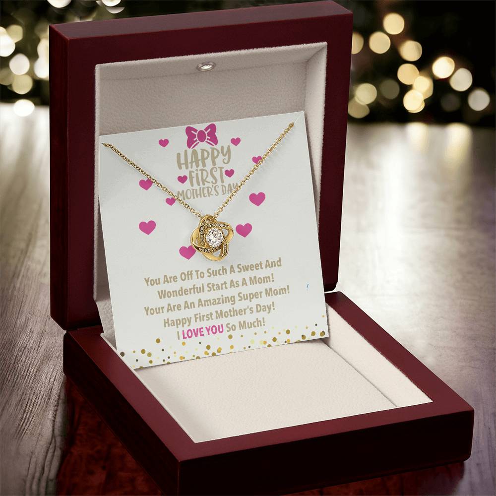 Happy First Mothers Day Love Knot Love Knot Necklace